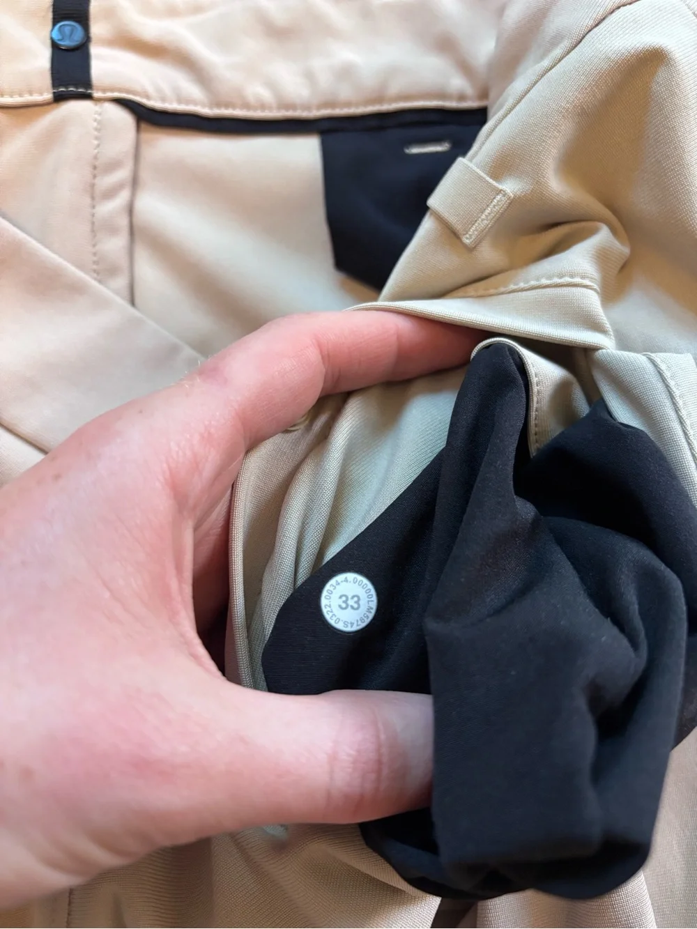 Lululemon Men’s 33 (Fits 34x31) Commission Pants Khaki Beige Slim Performance